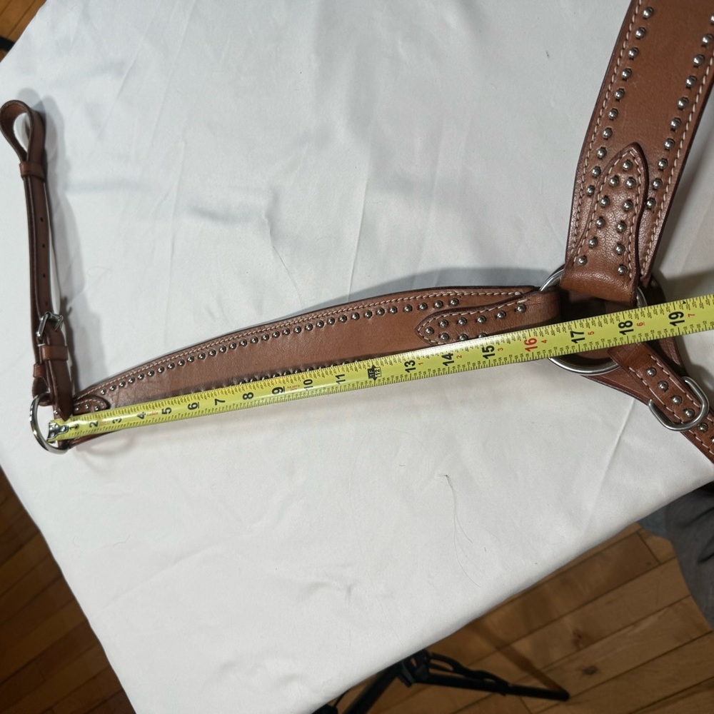 Elegant Brown Leather Horse Breast collar - Picture 15 of 16